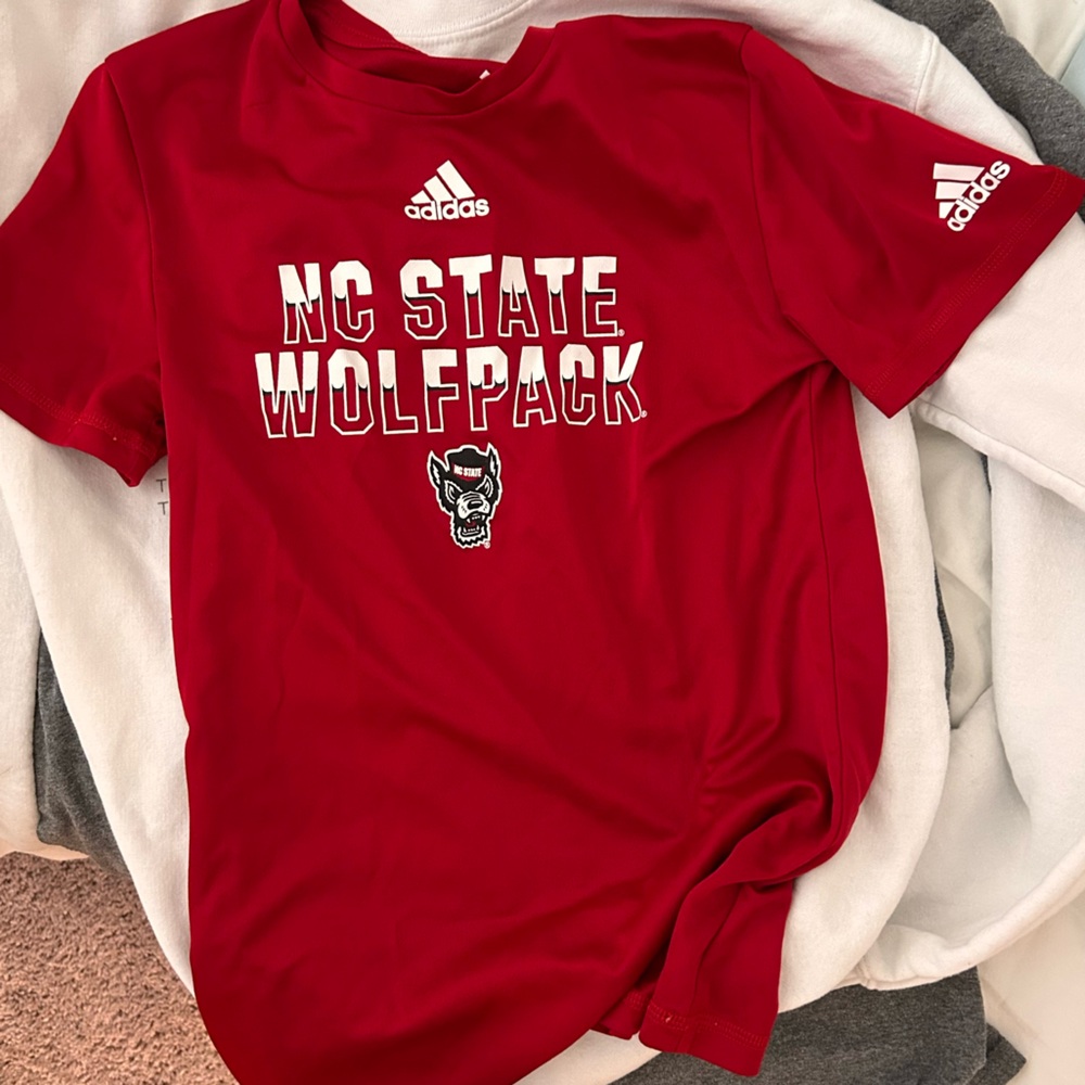 NC state adidas tee
